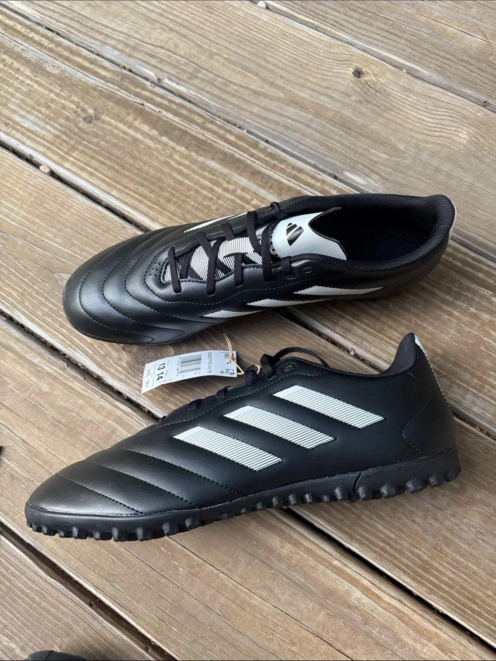 Adidas Black & White Turf Soccer Shoes Goletto Style men’s size 13